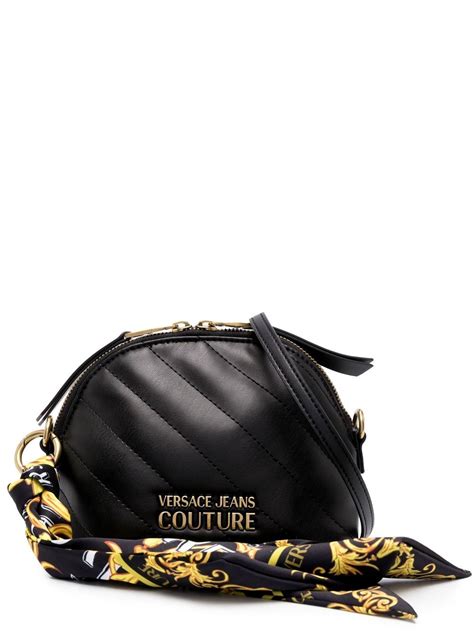 versace jeans quilted crossbody bag